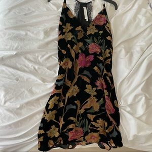 ASTR the label floral velvet mini dress